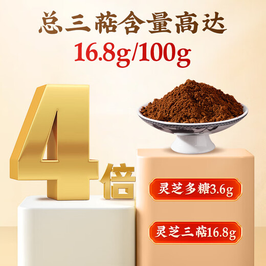 北京同仁堂破壁灵芝孢子粉 增强免疫力 灵芝粉手术后恢复营养品中老年人补品 4盒 120g 【加送礼袋】