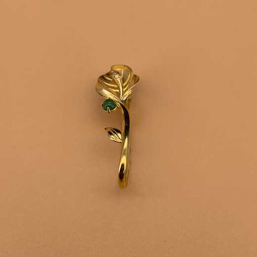 OEMG18K gold safety buckle clip buckle jade pendant buckle high-end inlaid air towing accessories special K gold buckle head does not fade No. 1 18k gold color