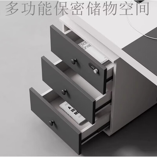 Yusong supervisor desk single boss desk white modern minimalist office manager desk and chair combination office home 1.6m*0.8m boss desk