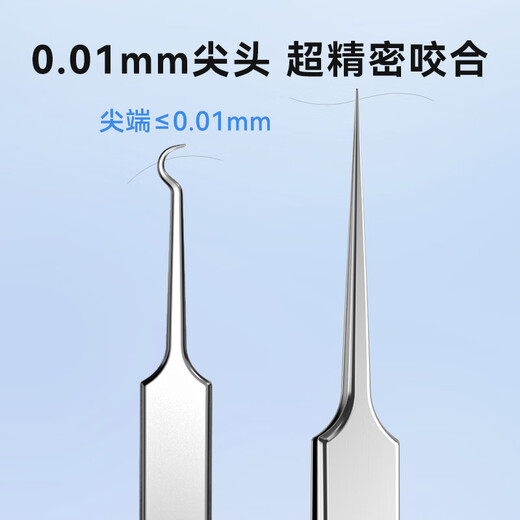 Made in Tokyo, ultra-sharp blackhead removal No. 5 ultra-fine cell clip straight clip, acne needle tweezers for beauty salons, 3-piece set of acne needles