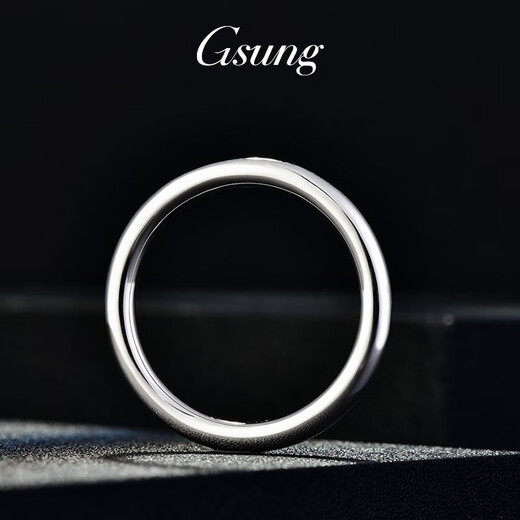 GsunG men's platinum glossy ring PT950 pure platinum women's ring ring simple solid ring platinum ring priced by gram, contact customer service before bidding