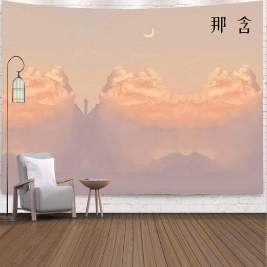 La tela de fondo de la cama XMSJ se siente ligera y lujosa simple tela de tela colgante de la pared de la pared de la pared del dormitorio de la cama del lado de la cama Mural 1583 (tela de terciopelo) Colección 75 altura * 95 ancho cm (bolsa de instalación + lámpara de 6 metros)