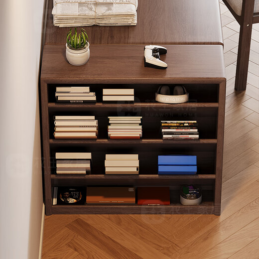 Kao Massivholz Tisch mit kleinen Bücherregal-Bücherregal-Store-Regal Wandlagerschrank bodenhöre kleines Bücherregal #681 Holzfarbe