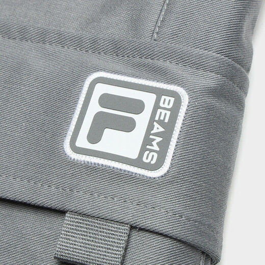 FILA Men's FUSION Series Sports Pants Men's Loose Casual Outdoor Versatile Knitted Quarter Pants Beilin Gray L