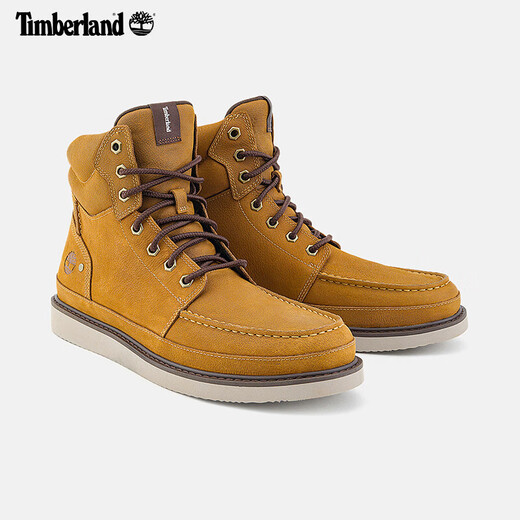 Timberland Chaussures officielles pour hommes Mid-Top Boots Outdoor Outdoor Business Commutant Comfort Leather A698F A698F754 / Wheat Color 44.5