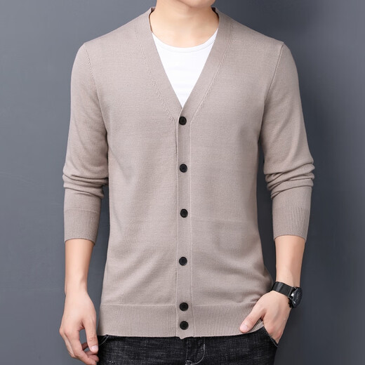 Zhaolu Cardigan Pullover mit Knöpfen Pullover mit mittlerem Alter Sweater Cardigan Herren koreanischer Stil Fashion Casual Jacket 860 Medium Grey XL 175/115135/155Jin [Jin ist gleich 0,5 kg]