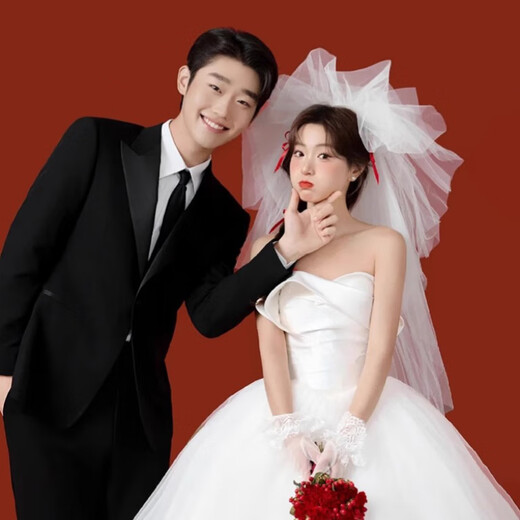 Le style de mariage de la mariée de Bian Qixin, la coiffure, les accessoires de cheveux, la robe de mariée, le certificat de mariage, les accessoires de proposition, la photo de studio photo, la photo de voyage, le fil de style fil gonflé, environ 80 cm (avec peigne à cheveux en métal)