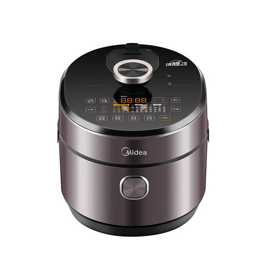 Minea Elektrisch Schnellkochtopf für Home 5/6L Doppelblase IH Erwärmen Vollautomatischer intelligenter Schnellkochtopf Multifunktionsmenü Kochbrei Reiskocher Ein-Klick-Druck Smart Reservierungssuppe Stewed Pot My-S682N 6L Stahlstahldicke Kessel