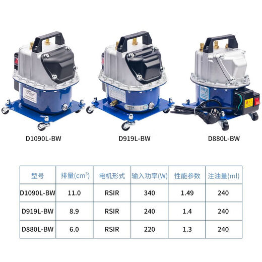 Car air conditioner whipping dual-purpose vacuum pump refrigerator repair tool tire inflator refrigerant filling adjustable motor BB090 executive version silicone oil dual meter 80 people