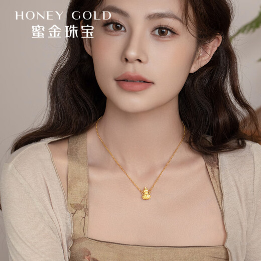 HONEYGOLD 蜜金珠宝黄金套链足金古法古金系列八宝乾坤项链HGC1592工费410元/件 10.70g 43＋2cm