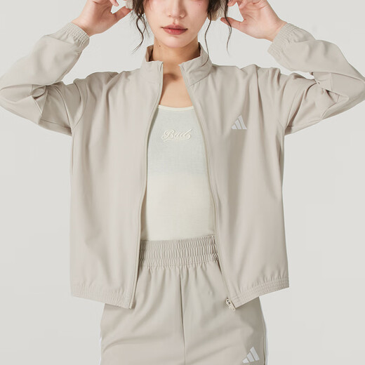 Capa de mujeres adidas 2025 Spring New Sportswear Fashion Chaqueta de punto de punto al aire libre Captura de entrenamiento informal de viento JE6173 S