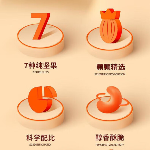知味轩每日坚果825g小金桶干湿分离独立小罐全家桶孕妇果干零食坚果礼盒 750g*1桶能量纯坚果桶