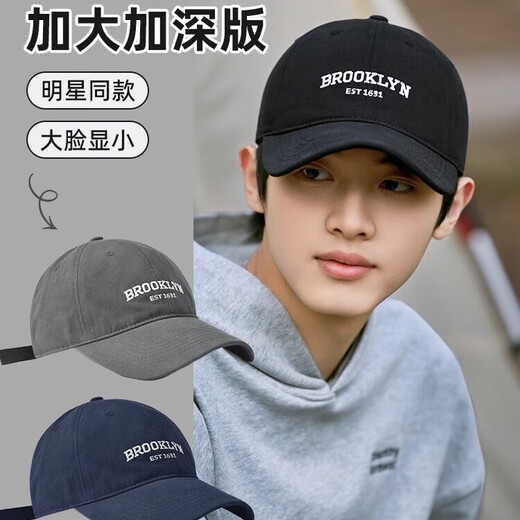 Cutting edge spring and summer sun protection American embroidered baseball cap letters fashion youth versatile casual men and women navy blue one size