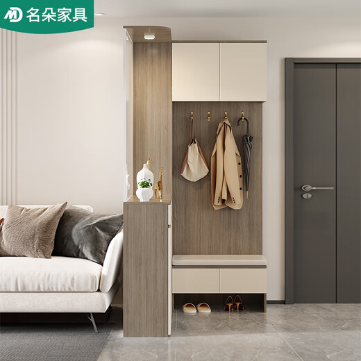 语森忆现代转角入户鞋柜玄关柜一体客厅屏风隔断储物酒柜衣帽置物架5W27 款式11150*1150*2300主图带灯款 组装