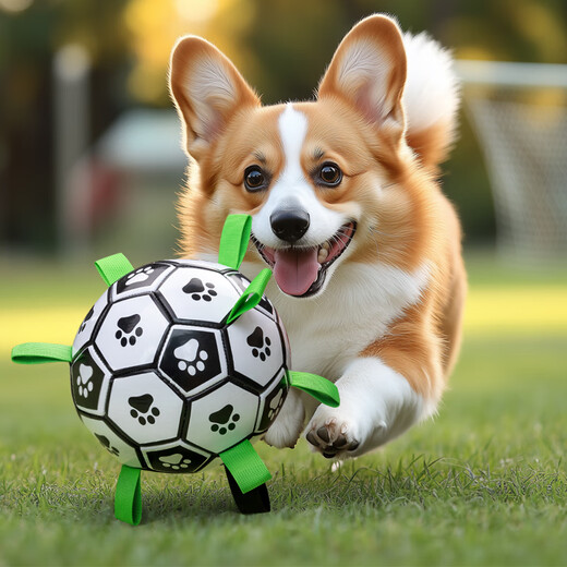 HELLOJOY Dog Toy Football Border Collie Pet Puppy Medium and Large Dog Corgi Interactive Bite Resistant Boredom Relief Training Toy Supplies
