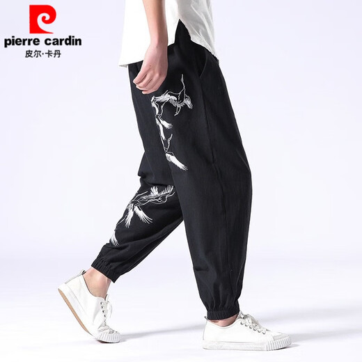 Pierre cardinage de style chinois pantalon cuit cadré pantalon rétro chinois pantalon harem brodé