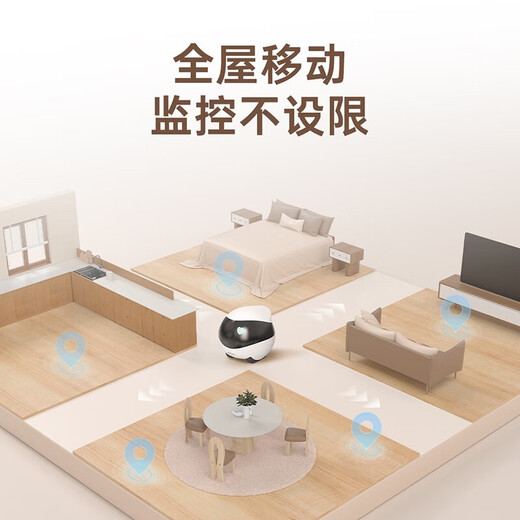 Fuzhi Ebo SE Cámara de vigilancia móvil de la casa completa Control remoto de control remoto de la cámara de gato Pet Camina Ebo Robot [Versión estándar] EBO SE-64GB Memoria