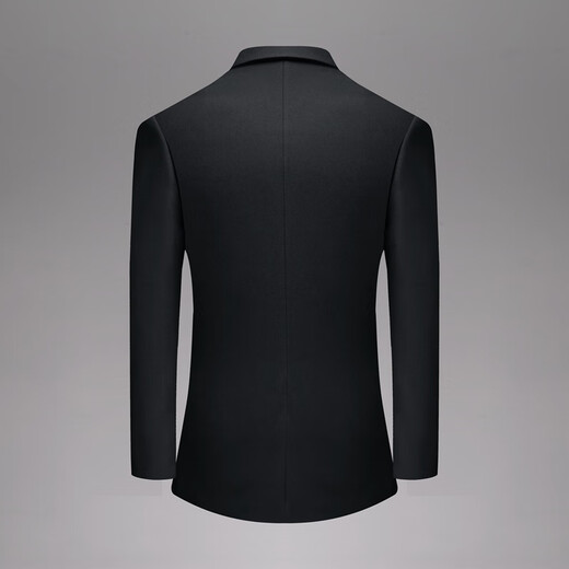 Dibinze large size suit suit men's solid color wedding dress interview business fat man high-end suit black XL