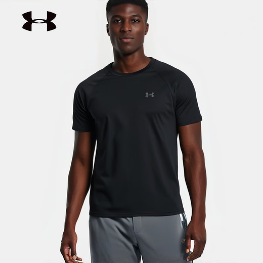 Under Armor (UNDERARMOR) short-sleeved T-shirt for men 25 spring new sportswear running fitness training bottoming shirt elastic breathable round neck T-shirt [elastic quick-drying] [Tech fabric] main recommendation L (175/96A)