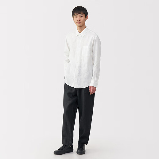 MUJI (MUJI) Hanma Water Water Lavage à manches longues Veste de chemise masculine Top Men's Summer Men's AC218A5S White M (170 / 92A)
