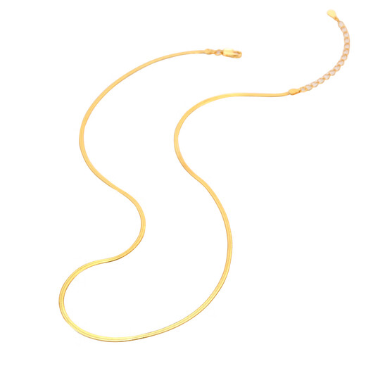 Youshu snake bone chain necklace women's clavicle chain 18k gold gold sterling silver gold necklace light luxury high-end without losing pigment chain 18K gold