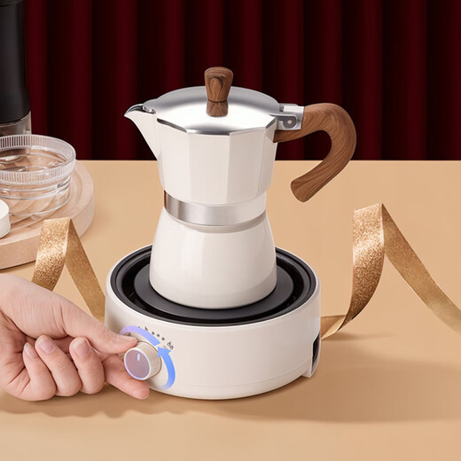 CLITON hand brewed coffee pot gift box set hand grinder coffee bean grinder portable coffee machine Italian Moka pot