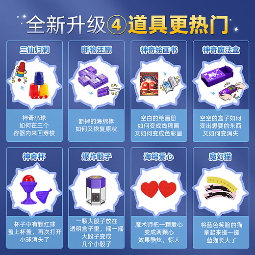 YIAD德国品质魔术玩具儿童变魔术套装变魔法箱玩具儿童训练专注力玩具 奇迹经典小礼盒 官方标配