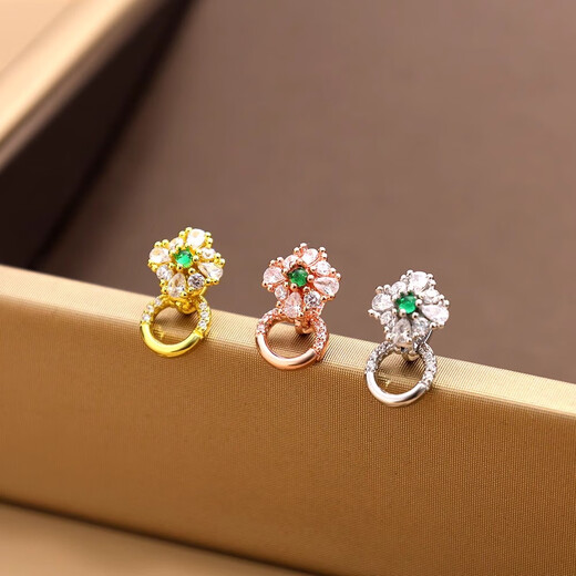 Sen uses diamond-encrusted high-end buckle head plated with 18k gold pearl necklace connecting buckle head DIY jade pendant sweater chain with gold universal buckle