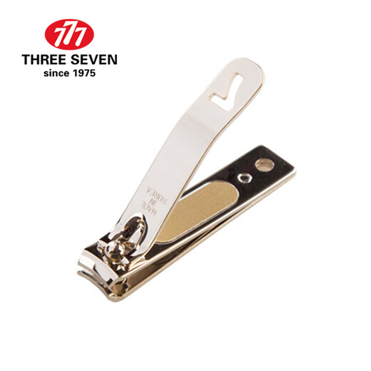 THREE SEVEN 777 Korean nail clipper original flat-mouthed slanted nail clipper small nail clipper medium large genuine wholesale PN-671G seven-character handle medium gold