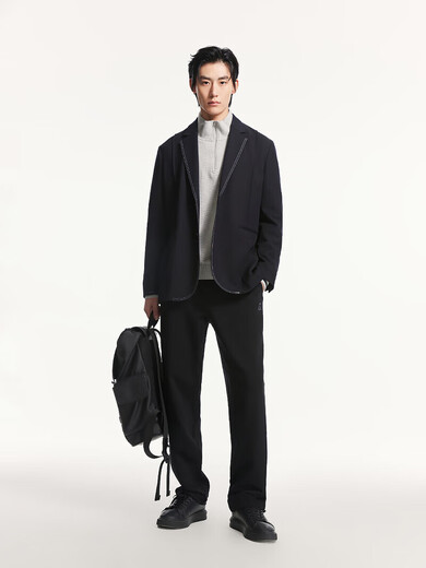 JACK&JONES new spring and summer fashionable commuting simple versatile comfortable solid color pure cotton sports sweatpants straight casual pants for men E40 black M is a bit large, it is recommended to take one size smaller