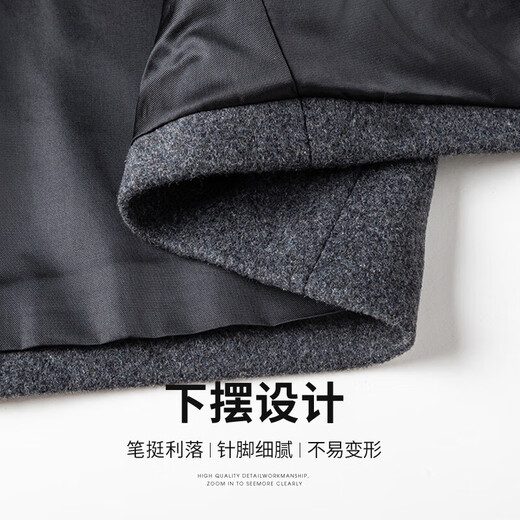 Shanshan Wollanzug Jacke Herbst und Winter verdickt warm und leicht zu versorgen Herrenjacke Business Commuter Anzug Schwarz M /170 [Empfohlen 115jin [Jin gleich 0,5 kg] unten]