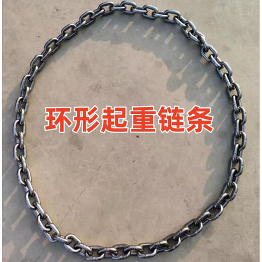 JPHZNB起重链条环形吊链G80锰钢链条接圆圈链条环型吊装链条12358吨吊具 (吊重5吨)周长5米 拉直2.5米