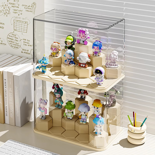 OLA XIANG blind box display rack storage transparent dust-proof figure toy building block display cabinet Bubble Mart labubu display box