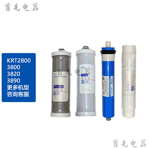 Qinyuan Wasserreinigerfilter Zylinder KRT2800 3890 3800 Umkehrosmose Ro Membran Komplett Set PPCG -Verbundfilterzylinder