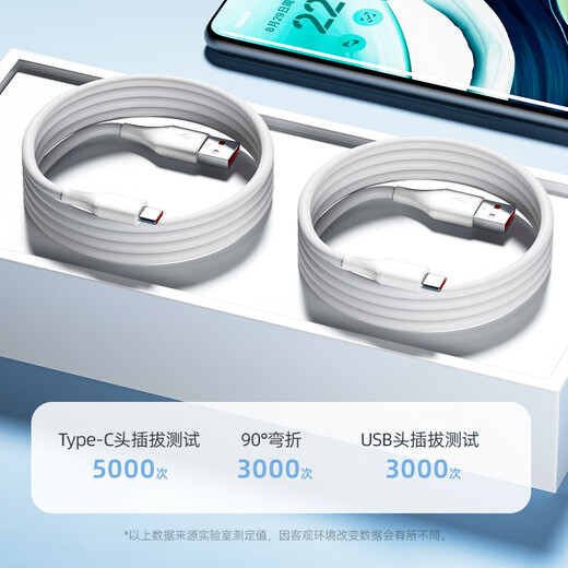 Made in Tokyo, two pack Huawei Honor 100W/88W/66W fast charging 6a high current A to Type-C data cable suitable for Apple and Xiaomi mobile phones, car tablets