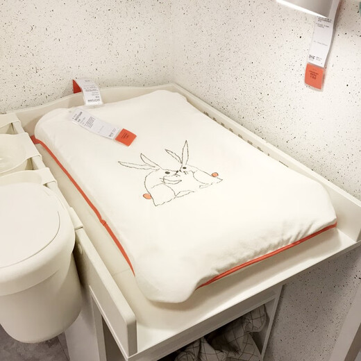 生态宜家正品IKEA宜家婴儿换衣垫PEVA充气式换尿布专用隔尿垫防水床单 白色 充气垫 80x53cm