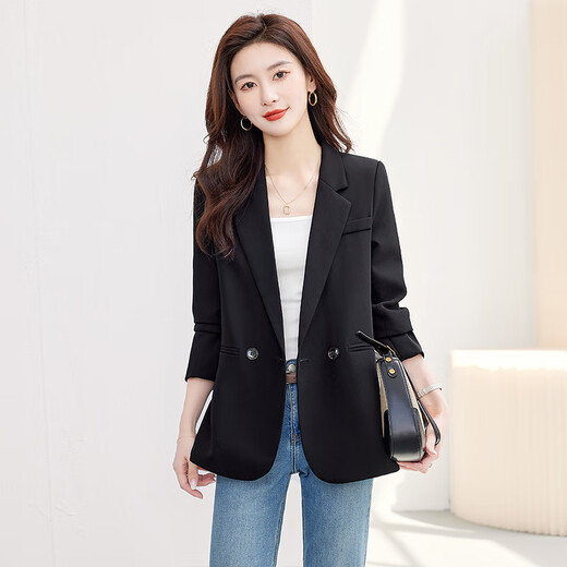 Sibaishe slit suit 2025 autumn new style women's fashionable and capable commuting slim temperament casual suit jacket