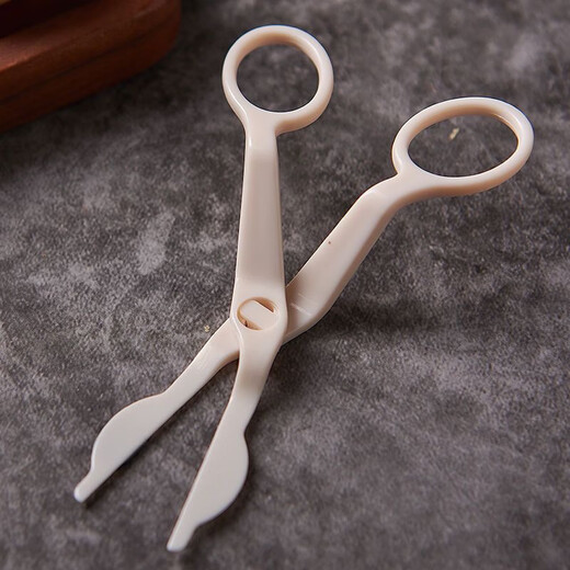 FANCYCHIC Korean stainless steel decorating nail holder stick flower holder scissors wooden stake base cream mouth bag baking set full set of tools wooden stake + large nails + decorating paper + decorating scissors + 1 flower