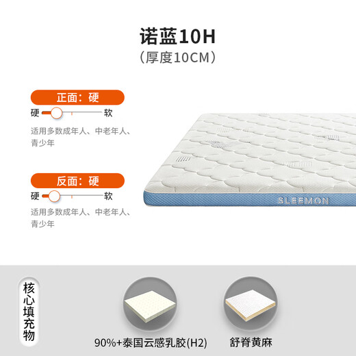 Xilinmen 0 Glue Mattress 4cm Jute Thin Mattress Teenagers and Elderly Mattress Nolan 10H Upgraded Version 1.8x2 Meter Hard