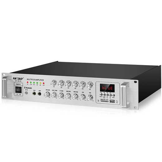 Sast (Sast) Amplificateur Bluetooth à tension fixe Amplificateur de diffusion publique Amplificateur de plafond 500W Colonne sonore de colonne Moucle audio Meeting Home Theatre Combination Contrôle sonore indépendant de six zones