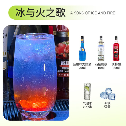 FAST.KING调酒基酒套装洋酒威士忌伏特加蓝橙力娇酒朗姆酒金酒鸡尾酒糖浆 【8款调酒基酒】+调酒工具