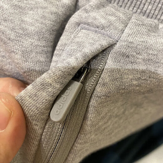 阿迪达斯（adidas）运动裤男裤秋季休闲裤针织宽松直筒裤长裤GK9273 JE3496灰色加绒 L
