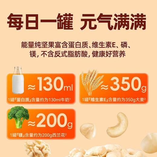 知味轩每日坚果825g小金桶干湿分离独立小罐全家桶孕妇果干零食坚果礼盒 750g*1桶能量纯坚果桶