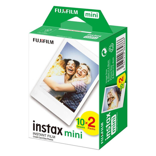 Fuji Instant Mini-Fotopapier (gilt für mini7+/9/11/12/40/90/99/LiPlay/EVO) 20 Blatt Fotopapier mit weißem Rand (kostenloses Zufallsgeschenk)