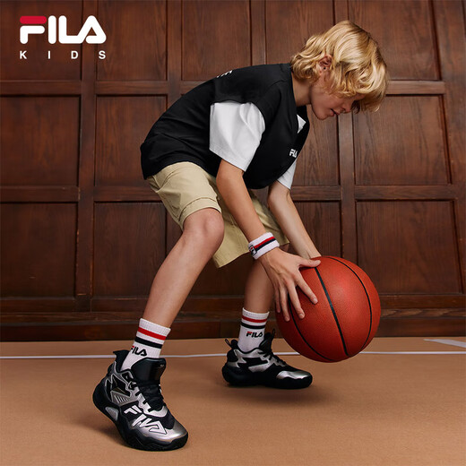FILA Fila children's shoes sports shoes 2025 summer men's middle school children's basketball shoes