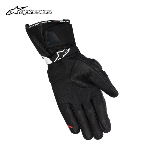 Alpinestars SP-3 a星摩托车骑行长手套防摔羊皮透气骑士机车男士皮手套 黑/亮红/白1342 M