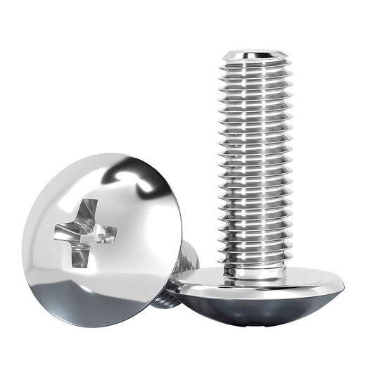 Tianzhuo Hardware 304 stainless steel cross large flat head screws umbrella machine screws mushroom head bolts round head M2M3M4M5M6M8 M5*6-50 only 304