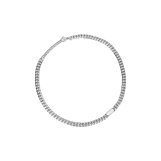 MZMZ platinum necklace men's Cuban plain chain PT950 platinum decorated hip-hop Valentine's Day birthday gift for boyfriend when/next day delivery - light luxury Cuban chain width 7mm chain length 50cm