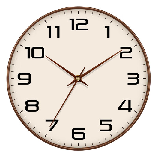 Made in Tokyo, Muyu series wall clock large scale clock wall clock living room 2025 new electronic 35cm mocha brown