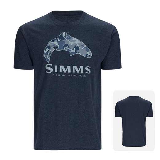 SIMMS summer round neck T-shirt short-sleeved cultural shirt Luye fishing clothes fly outdoor casual tops American 24 models 14101 Gray S (size is too big and two sizes)